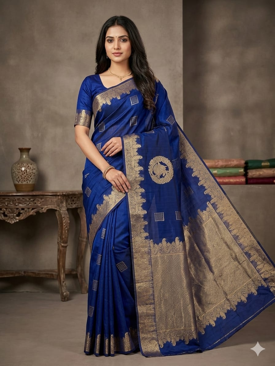 Bamboo Cotton Saree - Image 3